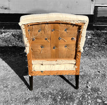 Load image into Gallery viewer, ANTIQUE 19th CENTURY FRENCH NAPOLEON III DECONSTRUCTED BUTTON BACK ARMCHAIR, c1900
