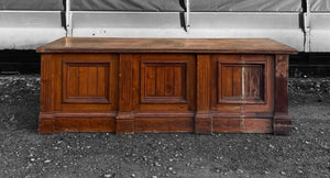 LARGE ANTIQUE 19th CENTURY ENGLISH PINE & OAK TOPPED SHOP COUNTER, C1900