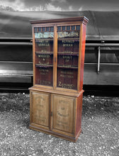 Load image into Gallery viewer, ANTIQUE 19th CENTURY ENGLISH OAK &amp; GLAZED APOTHECARY STYLE DRESSER, c1900
