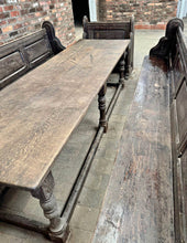 Load image into Gallery viewer, LARGE ANTIQUE 19th CENTURY ENGLISH OAK REFECTORY TABLE, c1880
