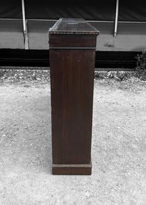 LARGE ANTIQUE 19th CENTURY FRENCH OAK & GLAZED DISPLAY CABINET, c1900