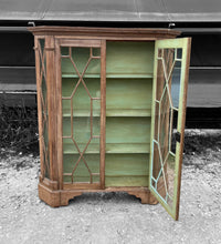 Load image into Gallery viewer, ANTIQUE 19th CENTURY ENGLISH PINE ASTRAGAL GLAZED DISPLAY CABINET, c1900
