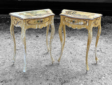 Load image into Gallery viewer, ANTIQUE 20th CENTURY PAIR OF ITALIAN VENETIAN ORIGINAL PAINTED BEDSIDE TABLES, c1920
