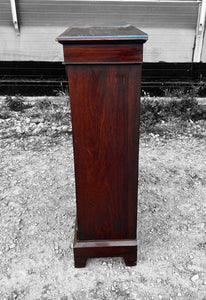 ANTIQUE 19th CENTURY FRENCH BURR WALNUT & GLAZED DISPLAY CABINET, c1900