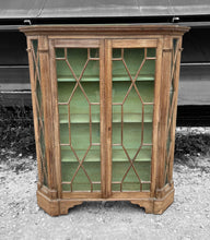 Load image into Gallery viewer, ANTIQUE 19th CENTURY ENGLISH PINE ASTRAGAL GLAZED DISPLAY CABINET, c1900
