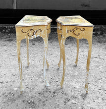 Load image into Gallery viewer, ANTIQUE 20th CENTURY PAIR OF ITALIAN VENETIAN ORIGINAL PAINTED BEDSIDE TABLES, c1920
