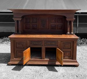 LARGE ANTIQUE 19th CENTURY SPANISH OAK DRESSER, c1900