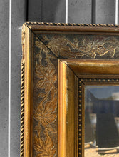 Load image into Gallery viewer, ANTIQUE 19th CENTURY FRENCH GILTWOOD OVERMANTLE WALL MIRROR, c1900
