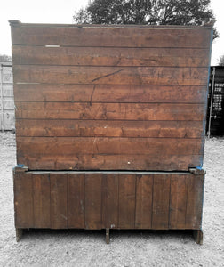 LARGE ANTIQUE 19th CENTURY ENGLISH PINE PAINTED & GLAZED DRESSER, c1900