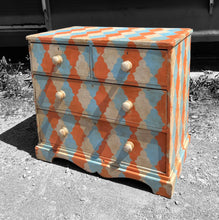 Load image into Gallery viewer, ANTIQUE 19th CENTURY ENGLISH PINE HAND PAINTED CHEST OF DRAWERS, c1900
