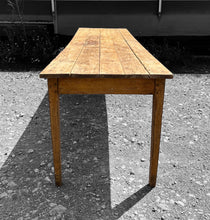 Load image into Gallery viewer, LARGE ANTIQUE 19TH CENTURY FRENCH PINE FARMHOUSE DINING TABLE, c1900
