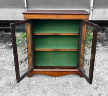 Load image into Gallery viewer, ANTIQUE 19th CENTURY FRENCH BURR WALNUT &amp; GLAZED DISPLAY CABINET, c1900
