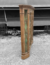 Load image into Gallery viewer, ANTIQUE 19th CENTURY ENGLISH PINE ASTRAGAL GLAZED DISPLAY CABINET, c1900
