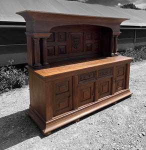 LARGE ANTIQUE 19th CENTURY SPANISH OAK DRESSER, c1900