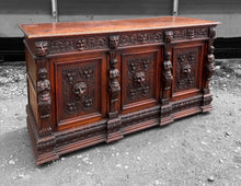 Load image into Gallery viewer, LOVELY ANTIQUE 19th CENTURY FRENCH CARVED OAK SIDEBOARD, c1900
