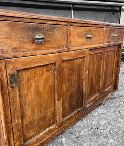 ANTIQUE 19th CENTURY ENGLISH PINE DRESSER BASE, c1900