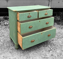 Load image into Gallery viewer, ANTIQUE 19th CENTURY ENGLISH PINE PAINTED CHEST OF DRAWERS, c1900
