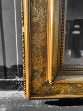 Load image into Gallery viewer, ANTIQUE 19th CENTURY FRENCH GILTWOOD OVERMANTLE WALL MIRROR, c1900
