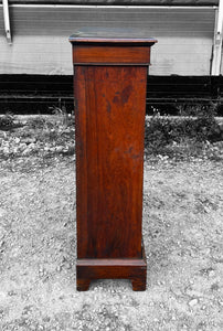 ANTIQUE 19th CENTURY FRENCH BURR WALNUT & GLAZED DISPLAY CABINET, c1900