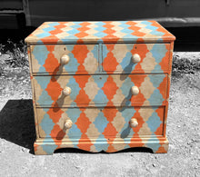 Load image into Gallery viewer, ANTIQUE 19th CENTURY ENGLISH PINE HAND PAINTED CHEST OF DRAWERS, c1900
