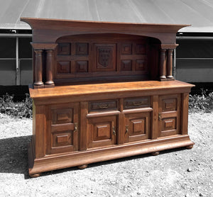 LARGE ANTIQUE 19th CENTURY SPANISH OAK DRESSER, c1900