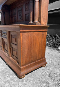 LARGE ANTIQUE 19th CENTURY SPANISH OAK DRESSER, c1900