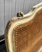 Load image into Gallery viewer, ANTIQUE 19th CENTURY FRENCH ORNATE ORIGINAL PAINTED &amp; CANED UPHOLSTERED DAYBED, c1900
