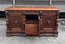 Load image into Gallery viewer, LOVELY ANTIQUE 19th CENTURY FRENCH CARVED OAK SIDEBOARD, c1900
