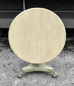 ANTIQUE 19th CENTURY FRENCH OAK PAINTED TILT TOP BREAKFAST TABLE, c1900