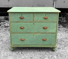 Load image into Gallery viewer, ANTIQUE 19th CENTURY ENGLISH PINE PAINTED CHEST OF DRAWERS, c1900
