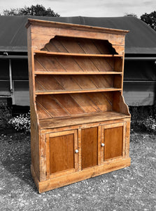 ANTIQUE 19th CENTURY FARMHOUSE PINE IRISH DRESSER, c1850