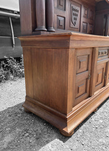 LARGE ANTIQUE 19th CENTURY SPANISH OAK DRESSER, c1900