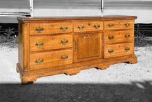 Load image into Gallery viewer, ANTIQUE 19th CENTURY GEORGIAN ENGLISH COUNTRY OAK DRESSER BASE, c1830
