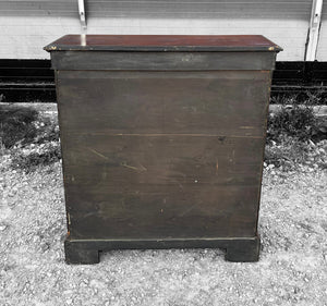 ANTIQUE 19th CENTURY FRENCH BURR WALNUT & GLAZED DISPLAY CABINET, c1900