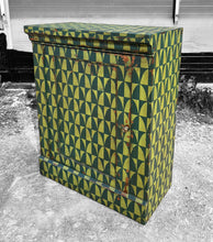 Load image into Gallery viewer, ANTIQUE 19th CENTURY ENGLISH PAINTED GEOMETRIC CUPBOARD, c1900
