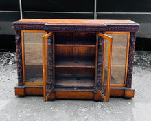 Load image into Gallery viewer, ANTIQUE 19th CENTURY FRENCH CARVED OAK &amp; GLAZED BOOKCASE, c1900
