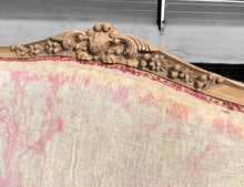 Load image into Gallery viewer, ANTIQUE 19th CENTURY FRENCH ORNATE BLEACHED OAK 3 SEATER SALON SOFA, c1900
