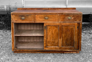 ANTIQUE 19th CENTURY ENGLISH PINE DRESSER BASE, c1900