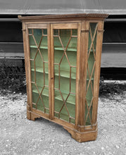 Load image into Gallery viewer, ANTIQUE 19th CENTURY ENGLISH PINE ASTRAGAL GLAZED DISPLAY CABINET, c1900
