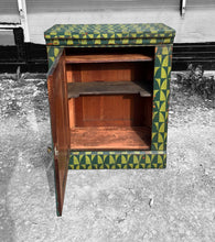 Load image into Gallery viewer, ANTIQUE 19th CENTURY ENGLISH PAINTED GEOMETRIC CUPBOARD, c1900
