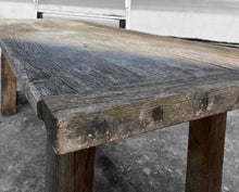 Load image into Gallery viewer, ANTIQUE 19th CENTURY FRENCH RUSTIC OAK REFECTORY TABLE, c1900
