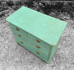 ANTIQUE 19th CENTURY ENGLISH PINE PAINTED CHEST OF DRAWERS, c1900