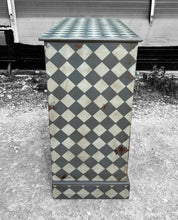 Load image into Gallery viewer, ANTIQUE 19th CENTURY ENGLISH PAINTED GEOMETRIC CHEST OF DRAWERS, c1900
