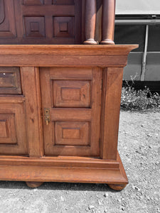 LARGE ANTIQUE 19th CENTURY SPANISH OAK DRESSER, c1900