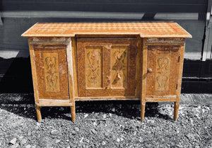 ANTIQUE 19TH CENTURY ITALIAN HAND PAINTED SIDEBOARD, C1900