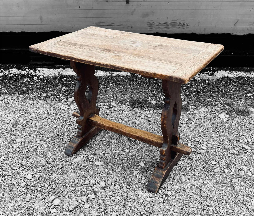 ANTIQUE 19TH CENTURY FRENCH OAK REFECTORY DINING TABLE, C1900