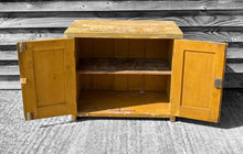 Load image into Gallery viewer, ANTIQUE 19TH CENTURY FRENCH MUSTARD YELLOW ORIGINAL PAINT CUPBOARD, C1900
