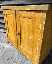 Load image into Gallery viewer, ANTIQUE 19TH CENTURY FRENCH MUSTARD YELLOW ORIGINAL PAINT CUPBOARD, C1900
