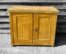 Load image into Gallery viewer, ANTIQUE 19TH CENTURY FRENCH MUSTARD YELLOW ORIGINAL PAINT CUPBOARD, C1900
