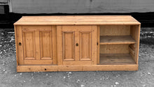 Load image into Gallery viewer, ANTIQUE 19th CENTURY ENGLISH PINE SLIDING DOOR SIDEBOARD DRESSER BASE, c1900
